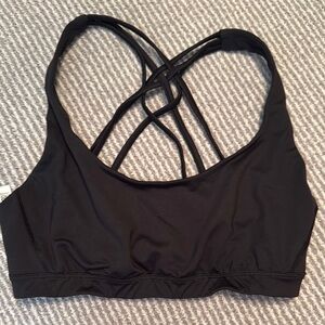 Black Strappy Sports Bra